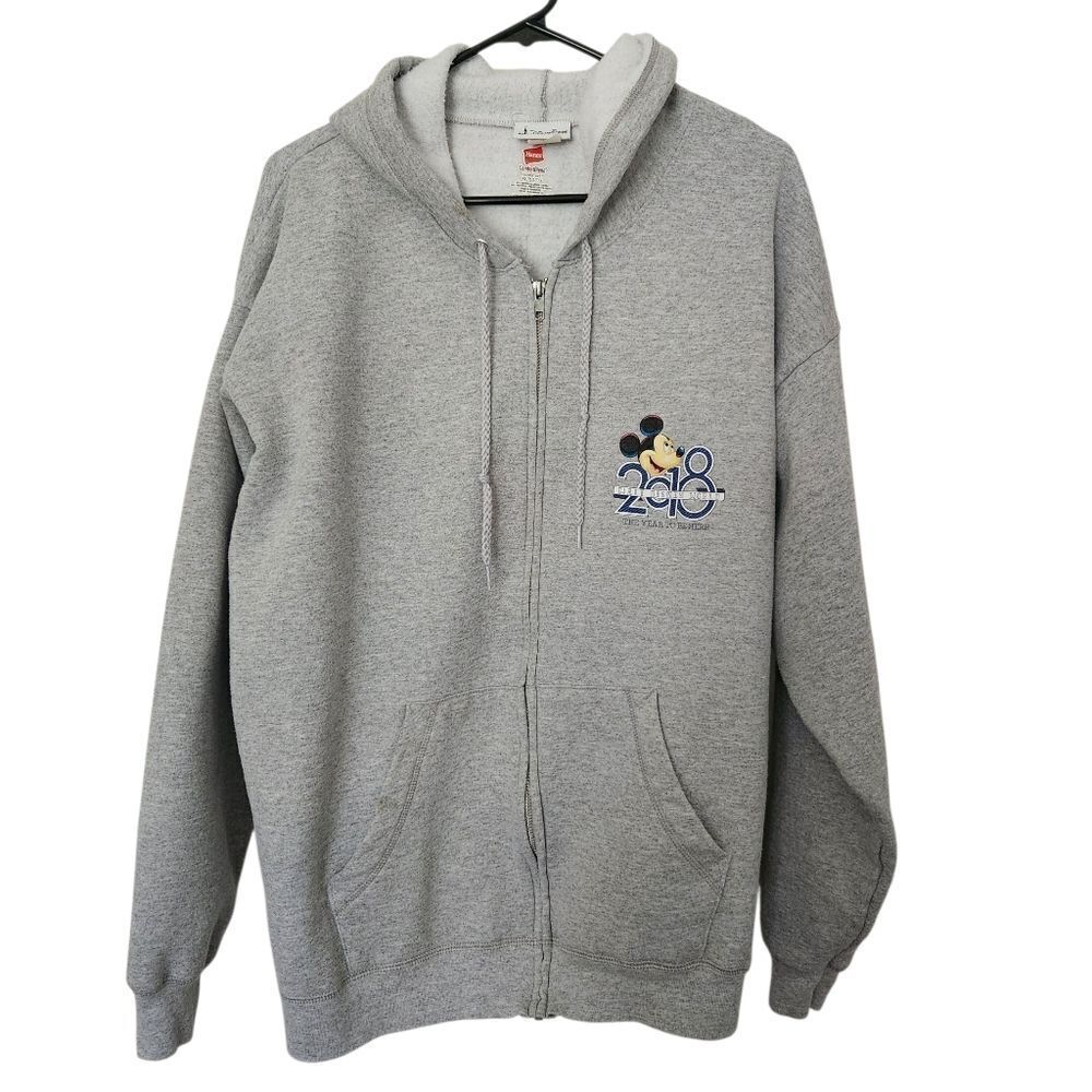 Disney Parks Authentic Unisex Hanes Walt Disney World Hooded Full Zip Size XL